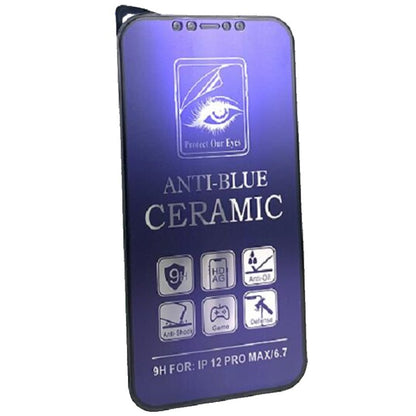 Folie de Protectie, Flippy, pentru iPhone 15 Plus, Ceramic Anti-Blue, 9H, Protectie Ochi, Anti-Soc, Mov-3