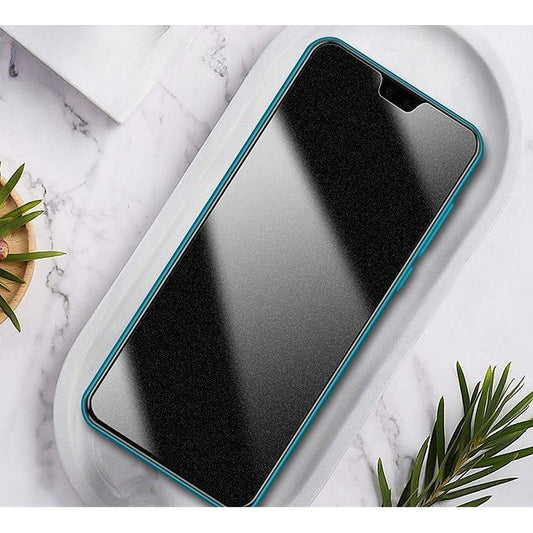Folie de Protectie, Flippy, pentru iPhone 15 Plus, Matte Ceramic Privacy, 9H, Confidentialitate 30°, Anti-Soc, Negru Transparent-1