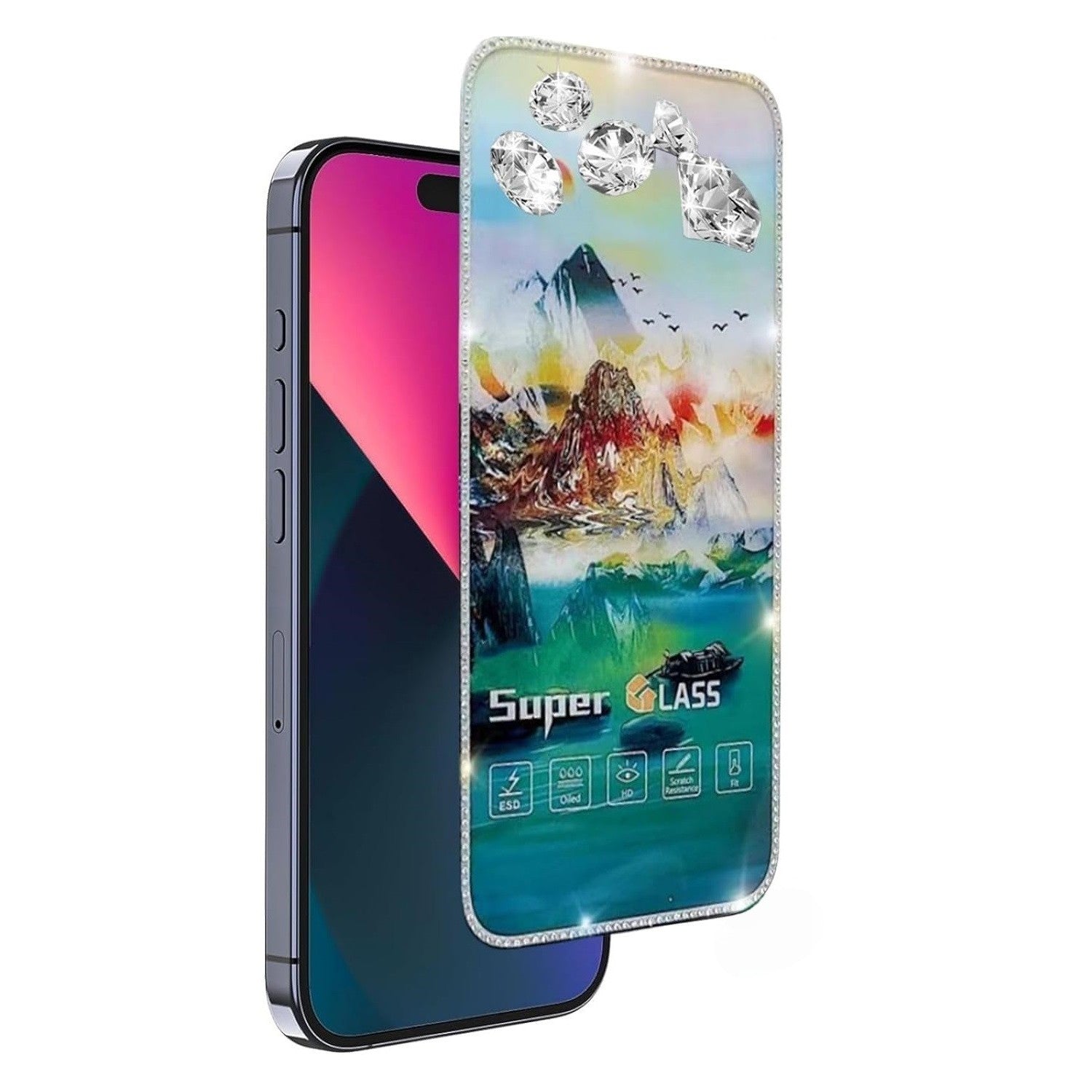 Folie de Protectie, Flippy, pentru iPhone 15 Plus, Tempered Glass 2.5 cu Pietricele, ESD, HD, Transparent-0