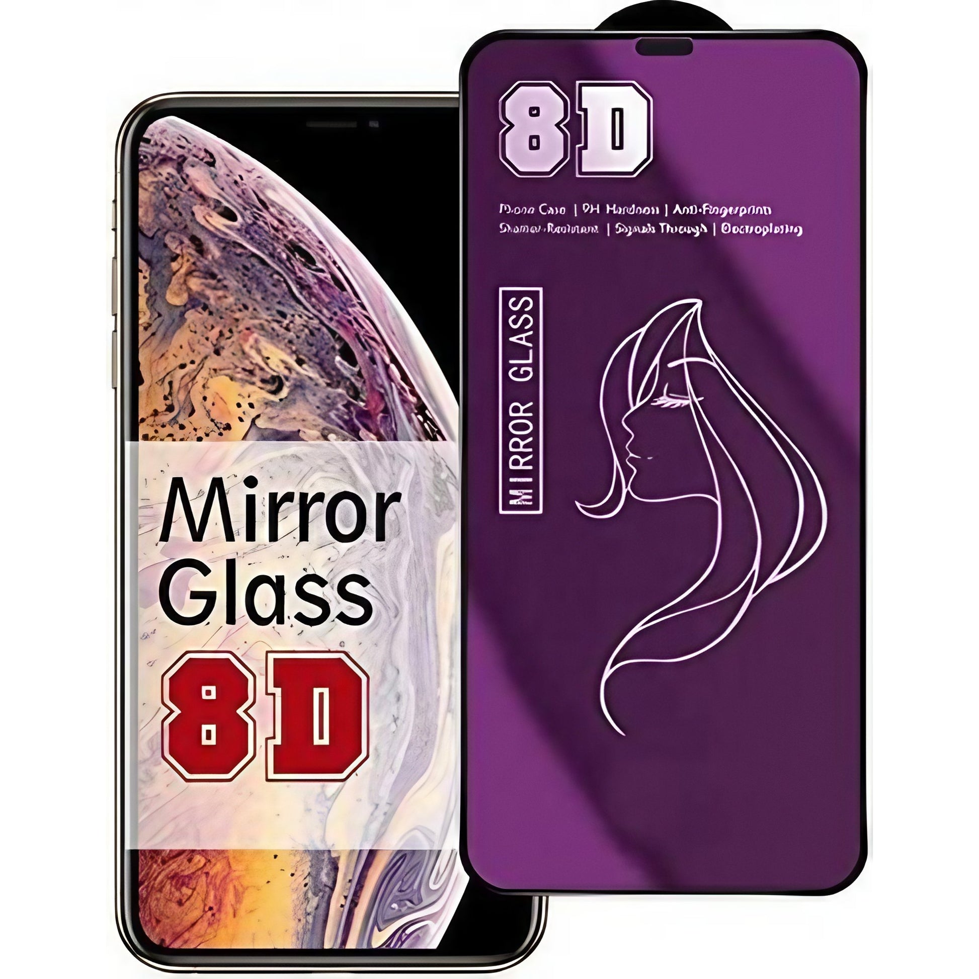 Folie de Protectie, Flippy, pentru iPhone 15 Plus, Tempered Glass Mirror 8D, Efect Oglinda, HD, Violet-0