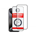 Folie de Protectie, Flippy, pentru iPhone 15 Plus, Tempered Glass USG, Ultra Rezistent 45kg, Full Cover, Antistatica, Margini Negre, Transparent-0