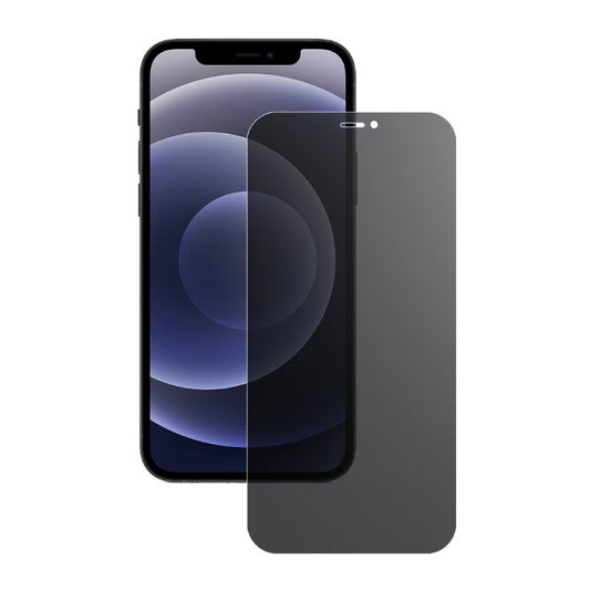 Folie de Protectie, Flippy, pentru iPhone 15 Pro, Matte Ceramic Privacy, 9H, Confidentialitate 30°, Anti-Soc, Negru Transparent-0