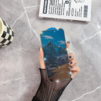 Folie de Protectie, Flippy, pentru iPhone 15 Pro Max, Privacy Tempered Glass cu Pietricele, ESD, HD, Transparent-4