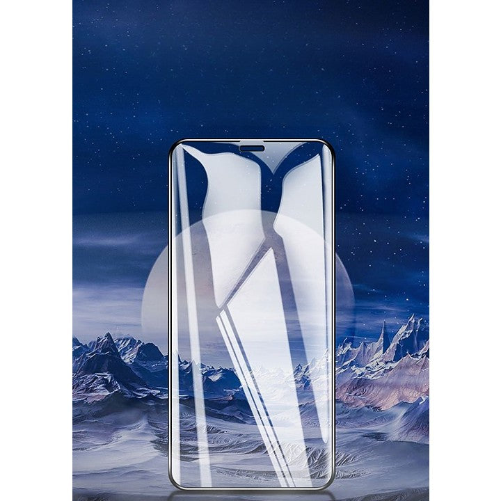 Folie de Protectie, Flippy, pentru iPhone 15 Pro Max, Tempered Glass 9D, Anti-Soc, Full Glue, Margini Negre, Transparent-2