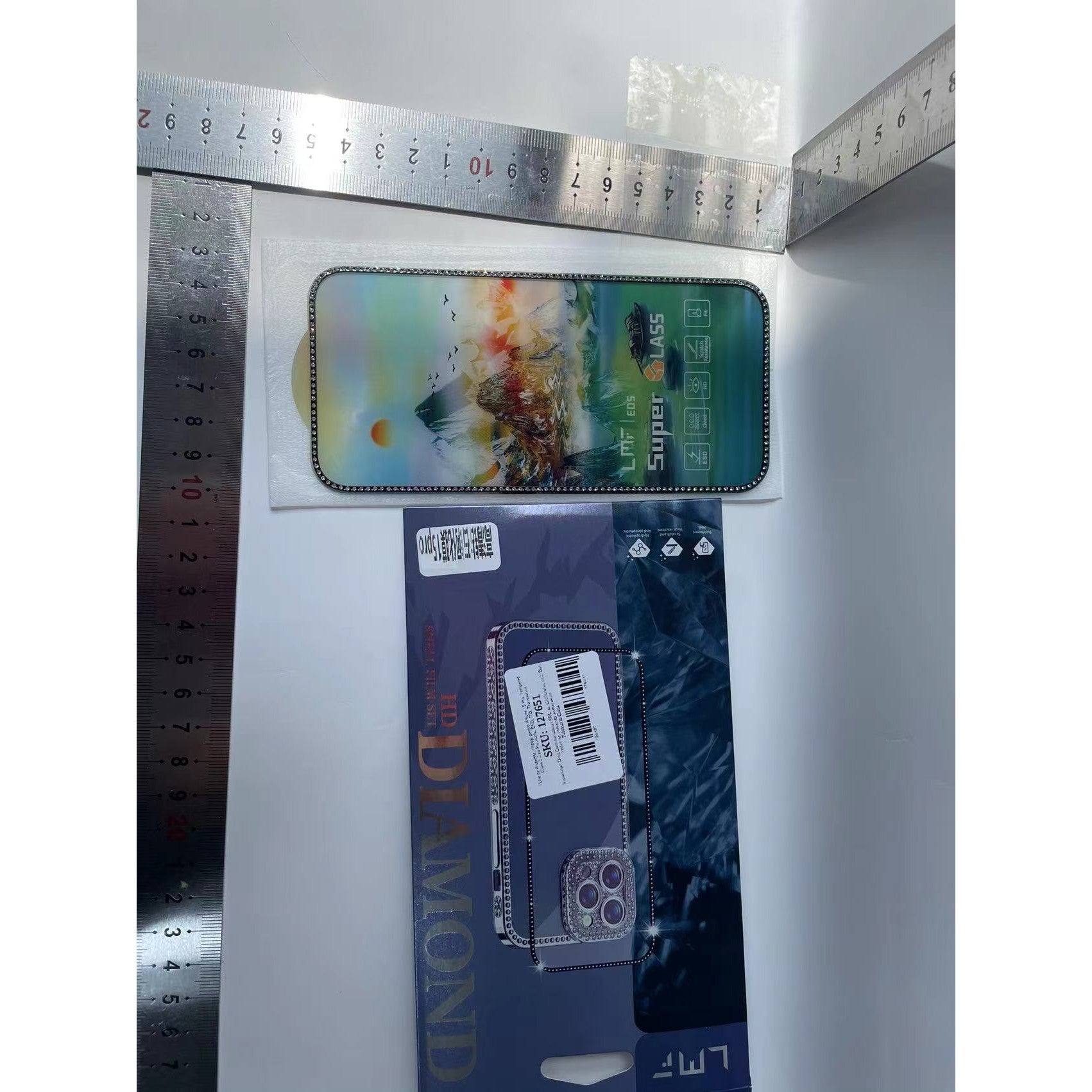Folie de Protectie, Flippy, pentru iPhone 15 Pro, Tempered Glass 2.5 cu Pietricele, ESD, HD, Transparent-3