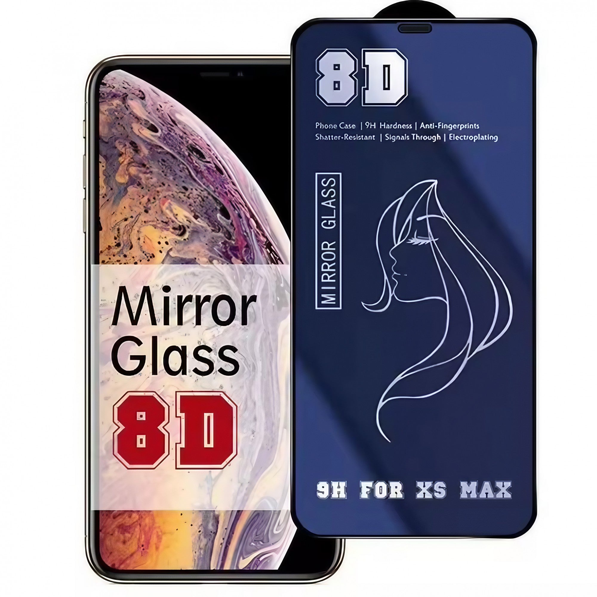 Folie de Protectie, Flippy, pentru iPhone 15 Pro, Tempered Glass Mirror 8D, Efect Oglinda, HD, Albastru-0