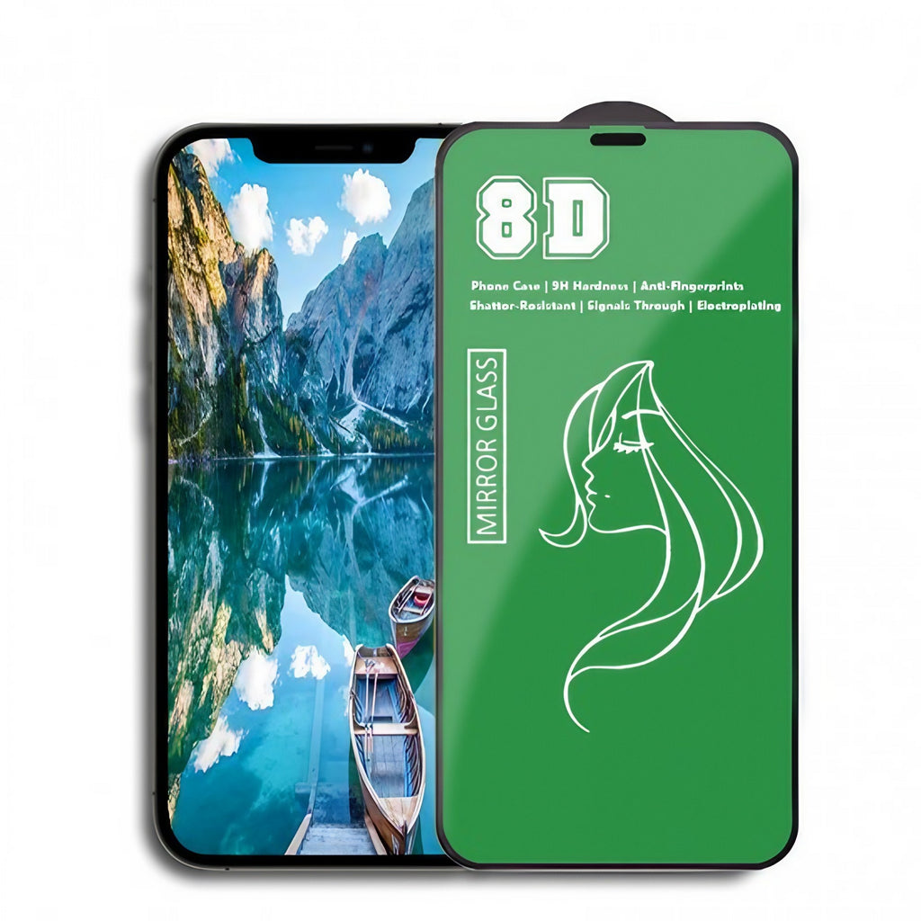 Folie de Protectie, Flippy, pentru iPhone 15 Pro, Tempered Glass Mirror 8D, Efect Oglinda, HD, Verde-0
