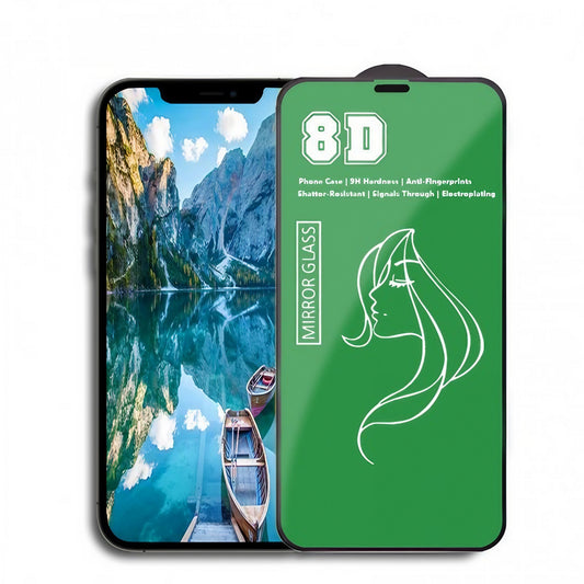 Folie de Protectie, Flippy, pentru iPhone 15 Pro, Tempered Glass Mirror 8D, Efect Oglinda, HD, Verde-0