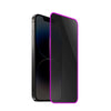 Folie de Sticla Securizata pentru Apple iPhone 15 Pro, Flippy, Luminous, Margine Fosforescenta Neon din Silicon, Mat, Anti-Amprenta, Protectie Completa, 9H, Violet-0