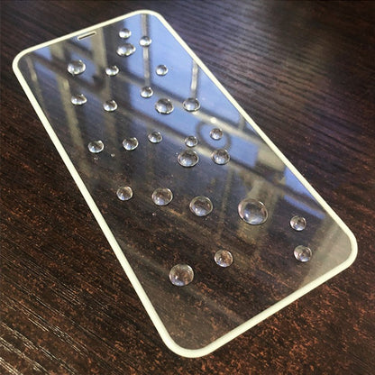 Folie de Sticla Securizata pentru Apple iPhone 15 Pro Max, Flippy, Luminous, Margine Fosforescenta Neon din Silicon, Mat, Anti-Amprenta, Protectie Completa, 9H, Alb-1