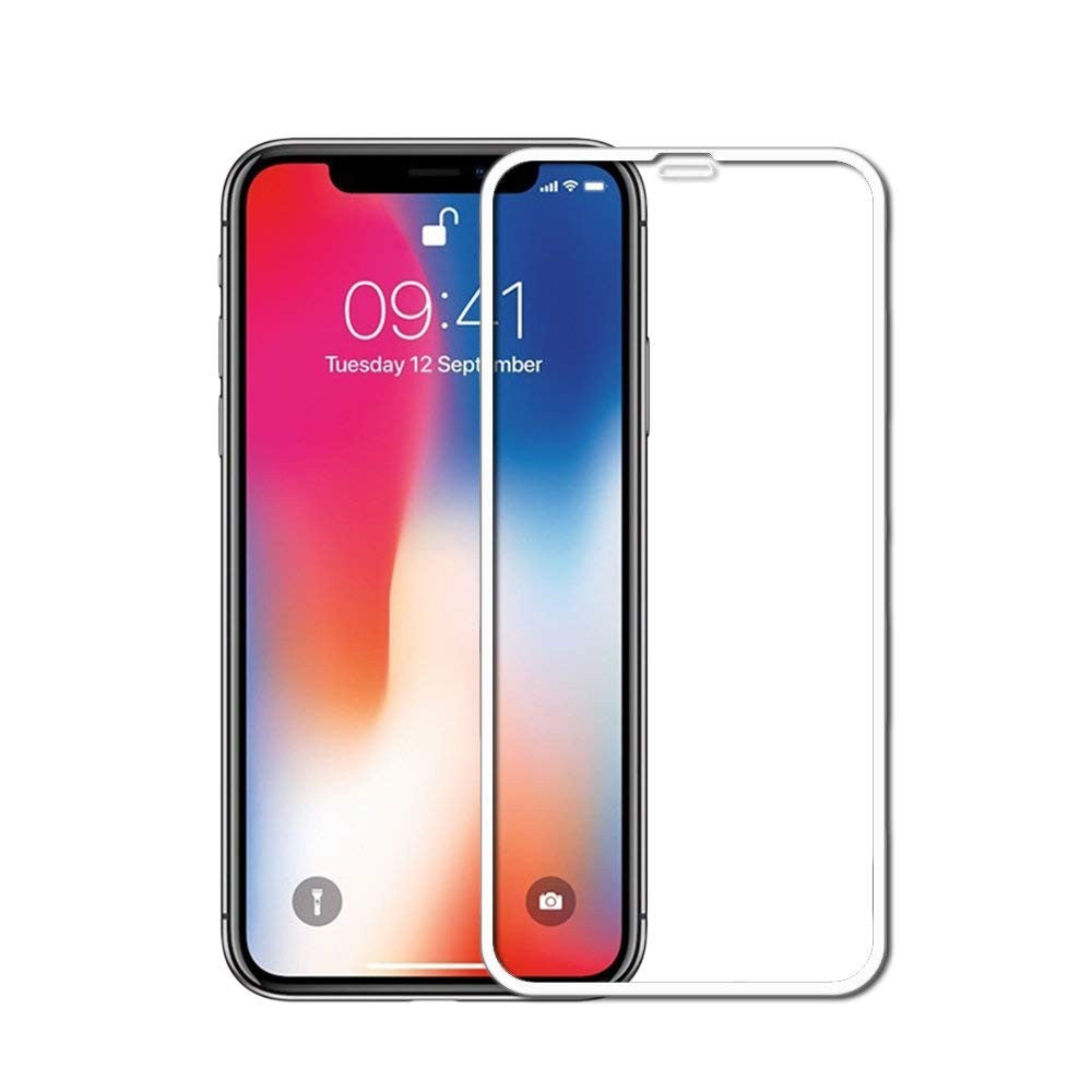 Folie de Sticla Securizata pentru Apple iPhone 15 Pro Max, Flippy, Luminous, Margine Fosforescenta Neon din Silicon, Mat, Anti-Amprenta, Protectie Completa, 9H, Alb-0