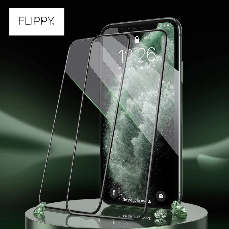 Folie ecran Flippy pentru iPhone 14 Pro Max, Sticla ESD, Top Glass, Anti-static, Negru-1