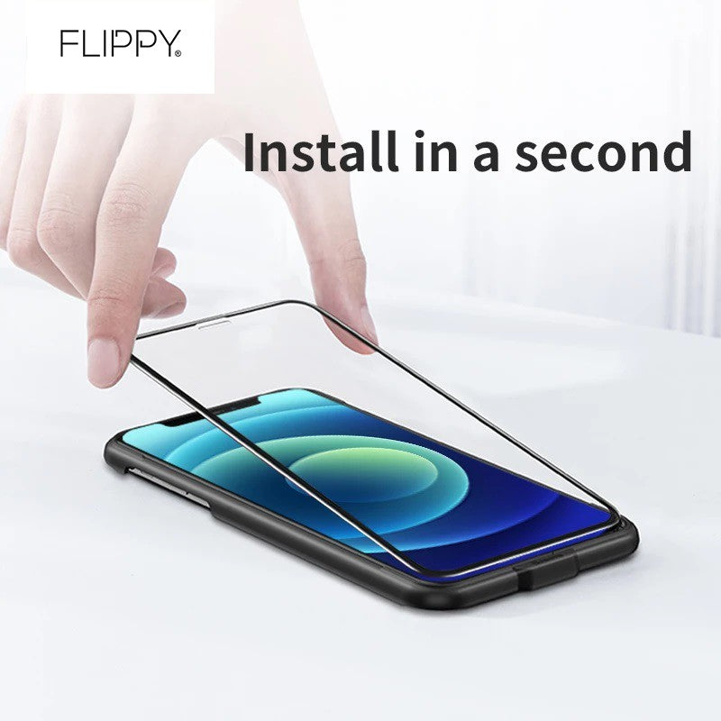 Folie ecran Flippy pentru iPhone 14 Pro Max, Sticla ESD, Top Glass, Anti-static, Negru-3
