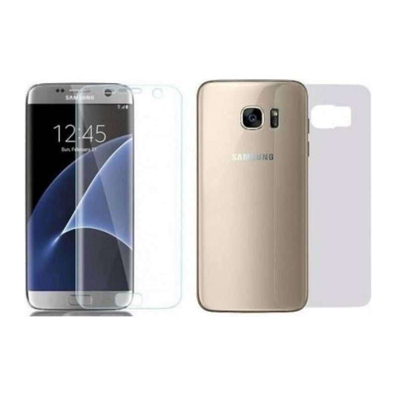 Folie Plastic Samsung Galaxy S7 Edge Fata-Spate Transparent-2
