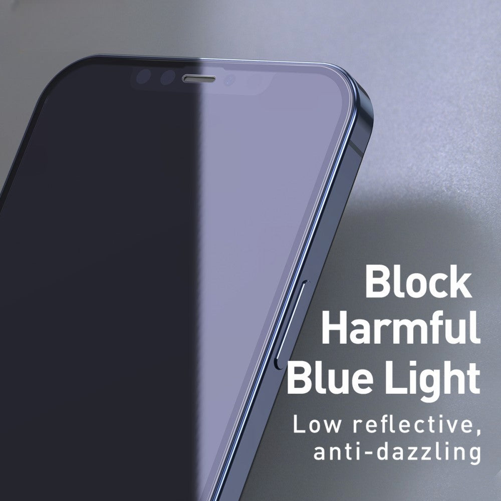 Folie protectie Flippy pentru iPhone 14 Pro Max, Sticla securizata, temperata, duritate 9H, Privacy 360 Anti-Blue Ray, Transparenta, Protectie Completa-5