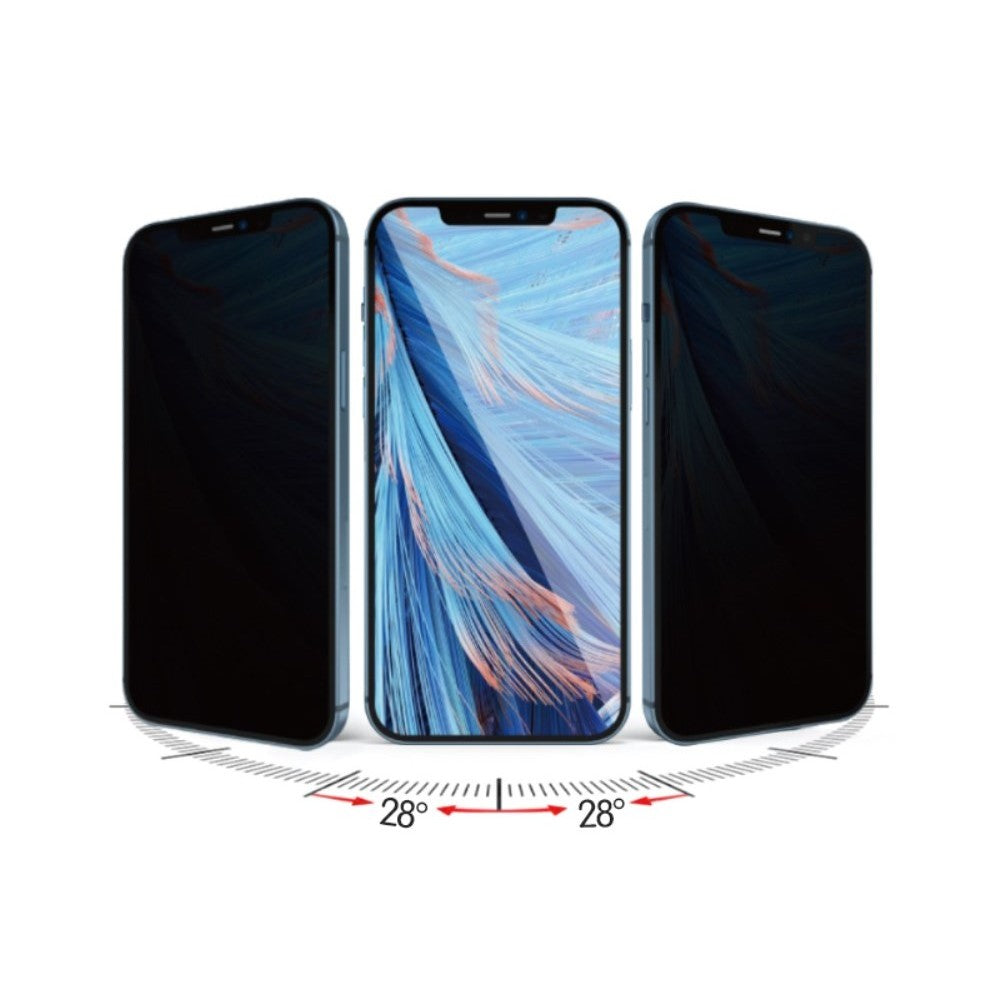 Folie protectie Flippy pentru iPhone 14 Pro Max, Sticla securizata, temperata, duritate 9H, Privacy 360, Transparenta, Protectie Completa-3