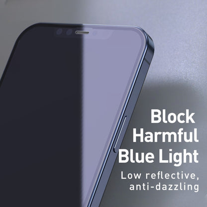 Folie protectie Flippy pentru iPhone 14 Pro, Sticla securizata, temperata, duritate 9H, Privacy 360 Anti-Blue Ray, Transparenta, Protectie Completa-5