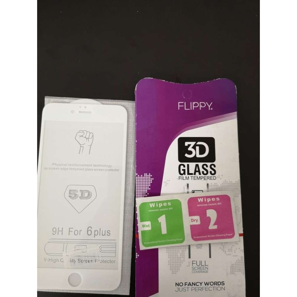 Folie Sticla Apple iPhone 6 Plus Flippy® 4D/5D Alb-4