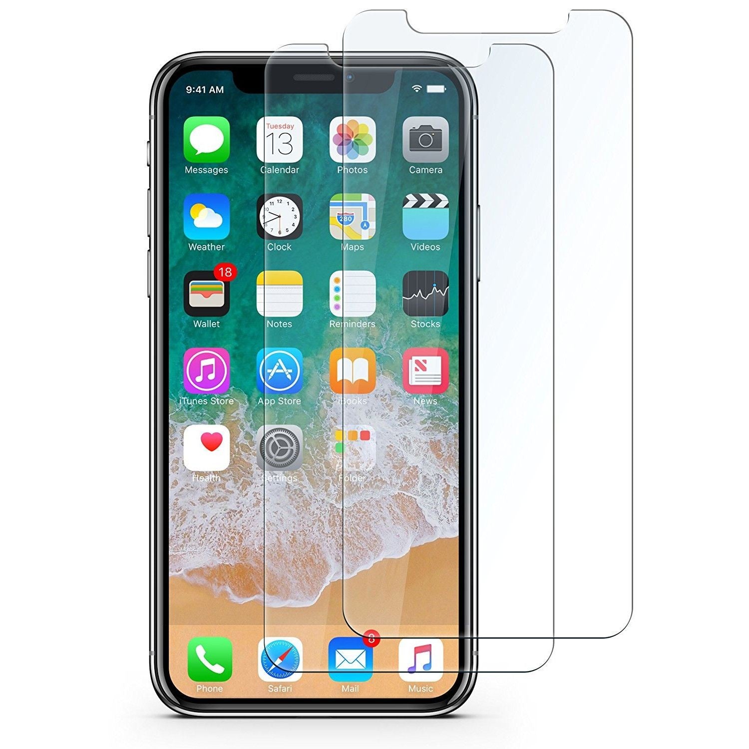 Folie Sticla Securizata Flippy, 9H, Transparenta HD, pentru Apple iPhone X/XS Transparent-2
