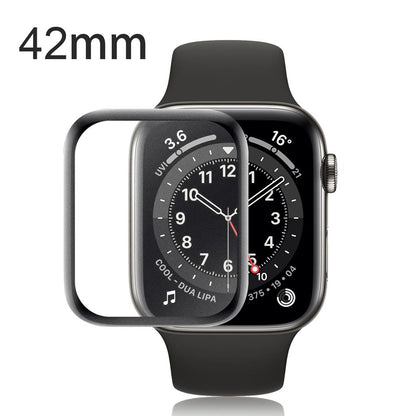 Folie Sticla Apple Watch Series 2/3 42 mm adeziv pe margine Negru-5