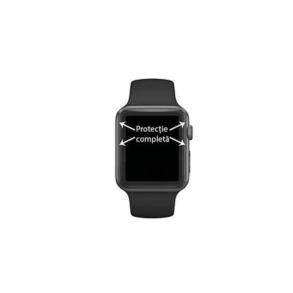 Folie Sticla Apple Watch Series 4/5 40 mm adeziv pe margine Negru-6
