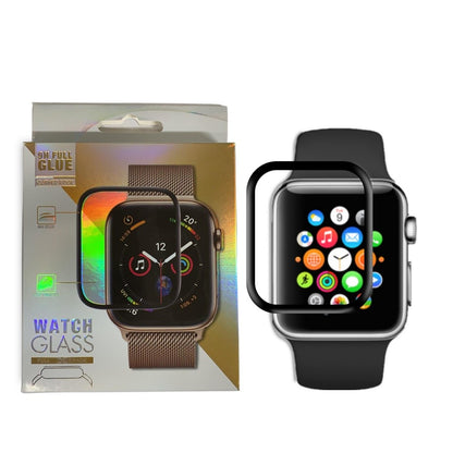 Folie Sticla Apple Watch Series 4/5 44 mm adeziv pe margine Negru-5