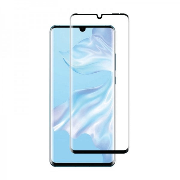 Folie Sticla Curbata, compatibila cu Huawei P30 Pro Full Face Negru, Flippy-5