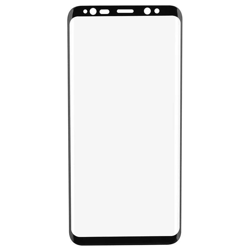 Folie Sticla Curbata Flippy compatibila cu  Samsung Galaxy S8, cu lipici pe conturul negru, Full Face V2 Negru-2