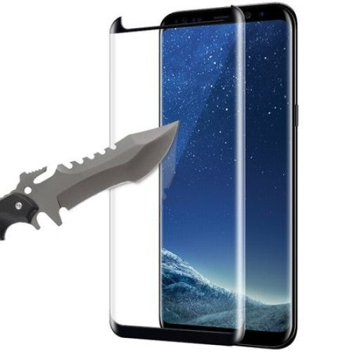 Folie Sticla Curbata Samsung Galaxy S8 Full Glue 4D/5D Negru-2