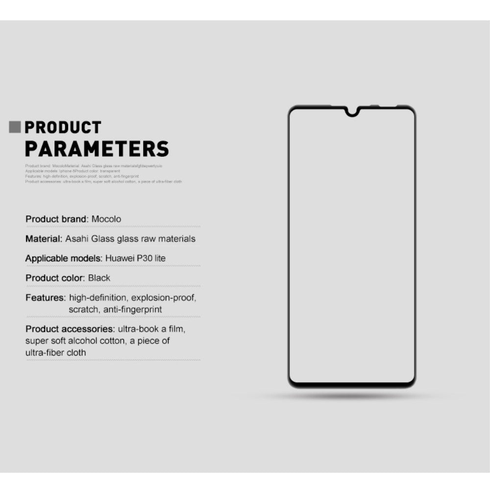Folie Sticla Flippy® compatibila cu Huawei P30 Lite 111D Negru-10