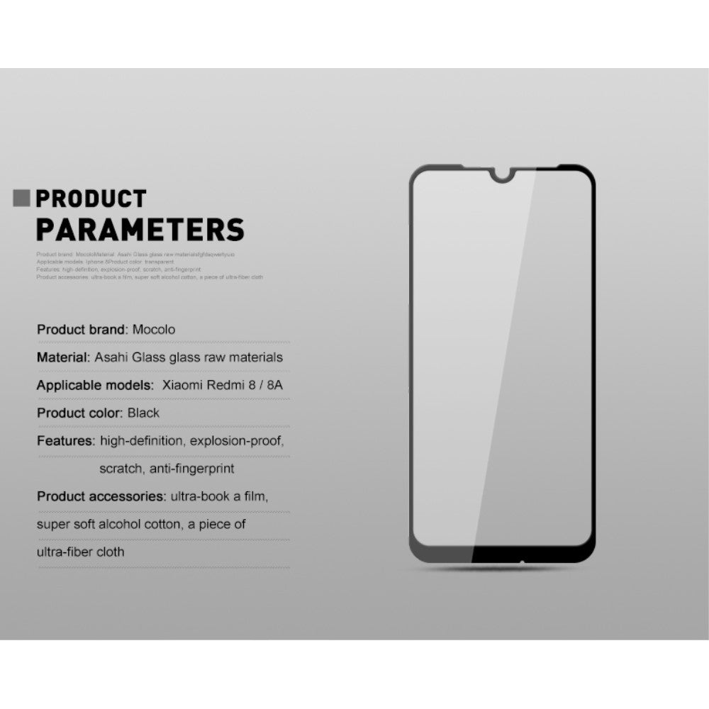 Folie Sticla Flippy® compatibila cu Xiaomi Redmi 8 111D Negru-11