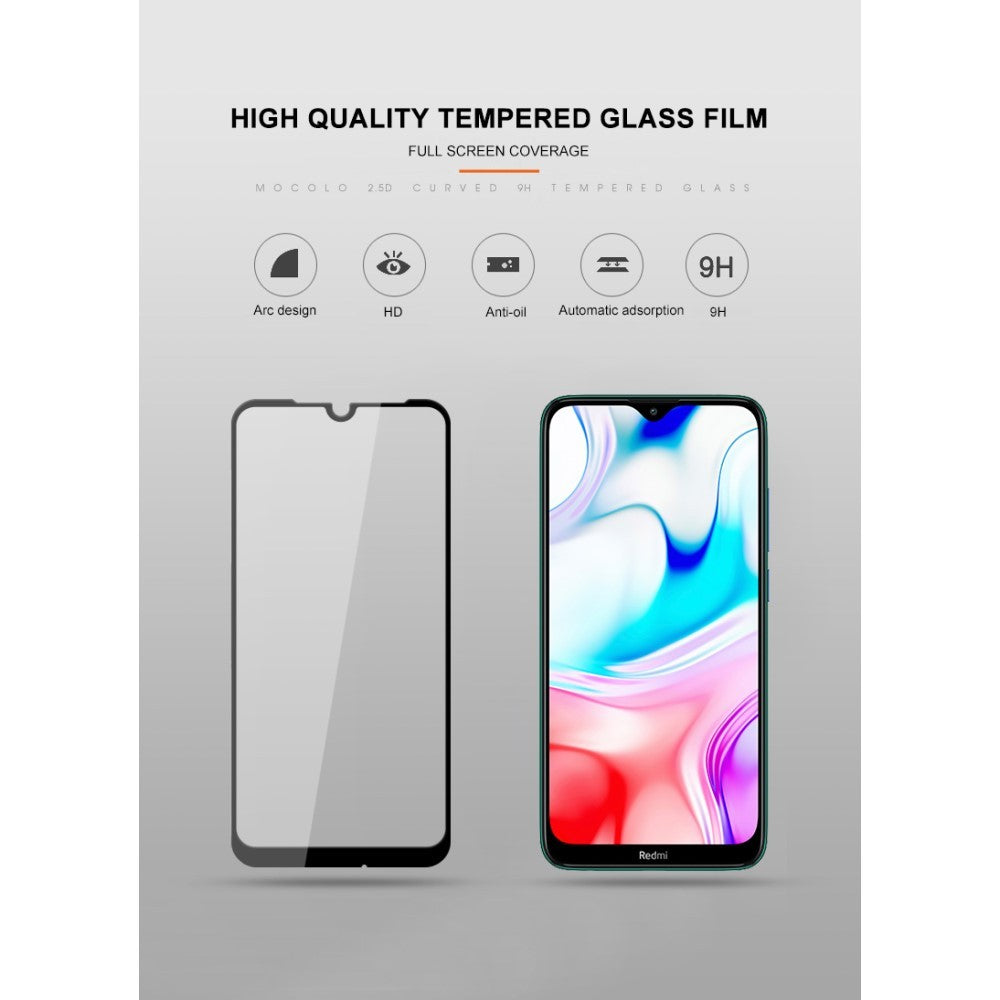 Folie Sticla Flippy® compatibila cu Xiaomi Redmi 8 111D Negru-12
