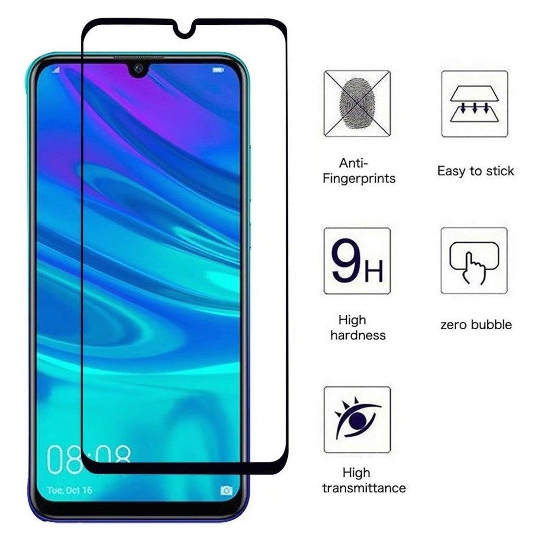 Folie Sticla Flippy® pentru Huawei P Smart 2020 111D Negru-10