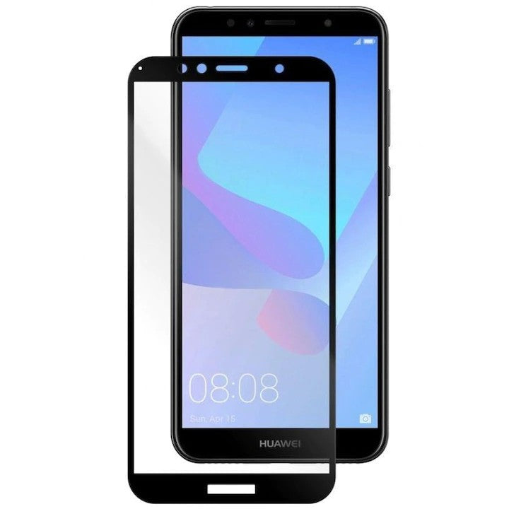 Folie Sticla Flippy pentru Huawei Y6 2018 Full Glue Negru-0