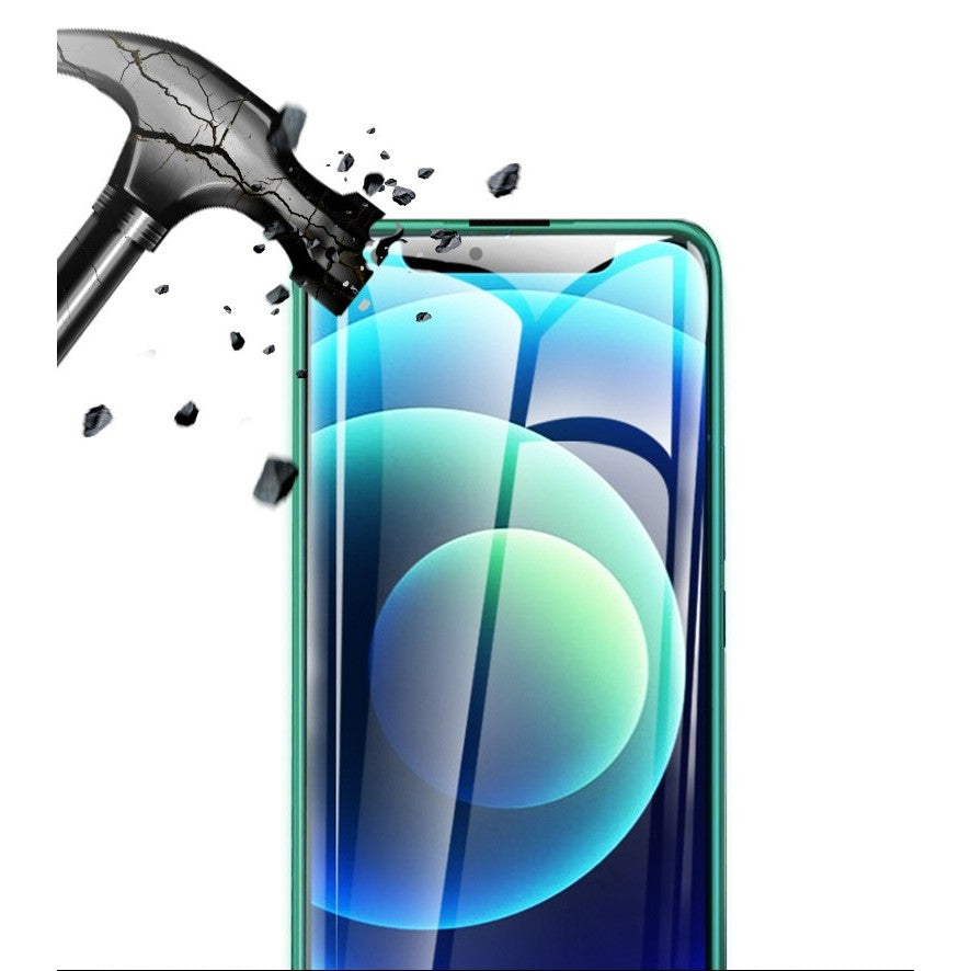 Folie Sticla Securizata Flippy,  Luminous, compatibila cu Apple iPhone 14 Pro Max, Margine fosforescenta verde-2