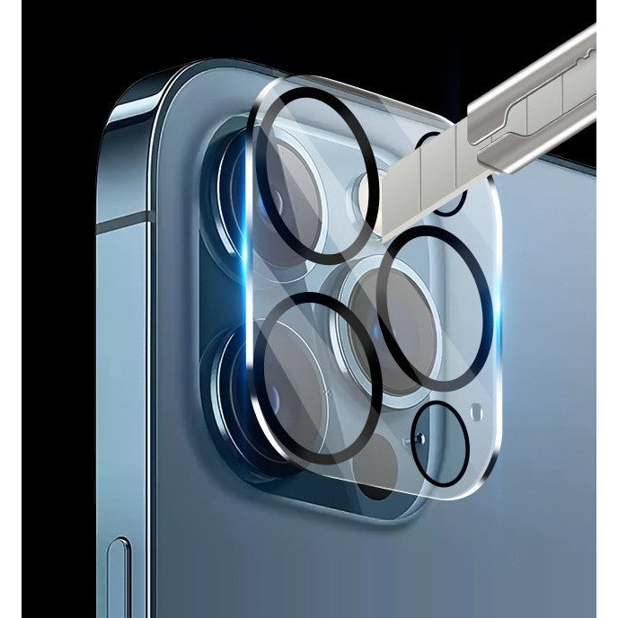 Folie Sticla pentru camera Apple iPhone 14 Pro / 14 Pro Max, Transparent cu margini negre-1