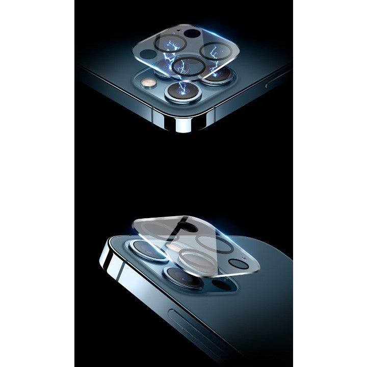 Folie Sticla pentru camera Apple iPhone 14 Pro / 14 Pro Max, Transparent cu margini negre-3