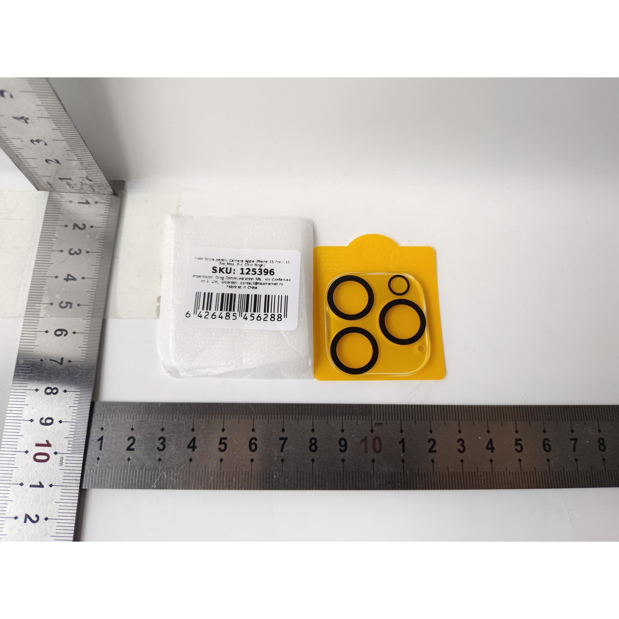 Folie Sticla pentru Camera Apple iPhone 15 Pro / 15 Pro Max, Full Glue Negru-5