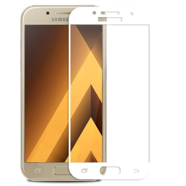 Folie Sticla Samsung Galaxy A3 2017 Full Face Alb-3