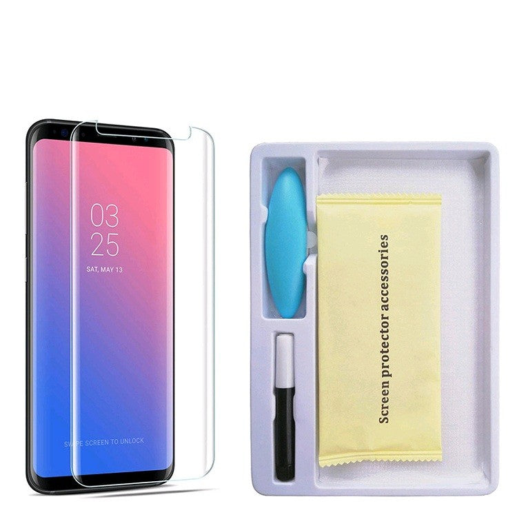 Folie Sticla Samsung Galaxy S8 Plus Full Glue Nano Water Transparent-4