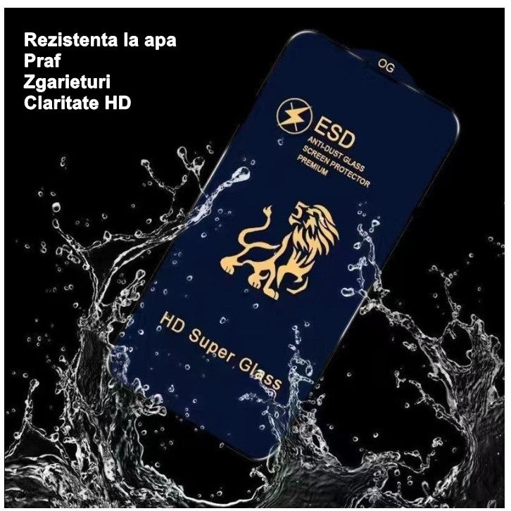 Folie Sticla securizata electrostatica Flippy pentru Xiaomi Redmi 12C , Sticla ESD, Top Glass, Anti-static, Negru-2