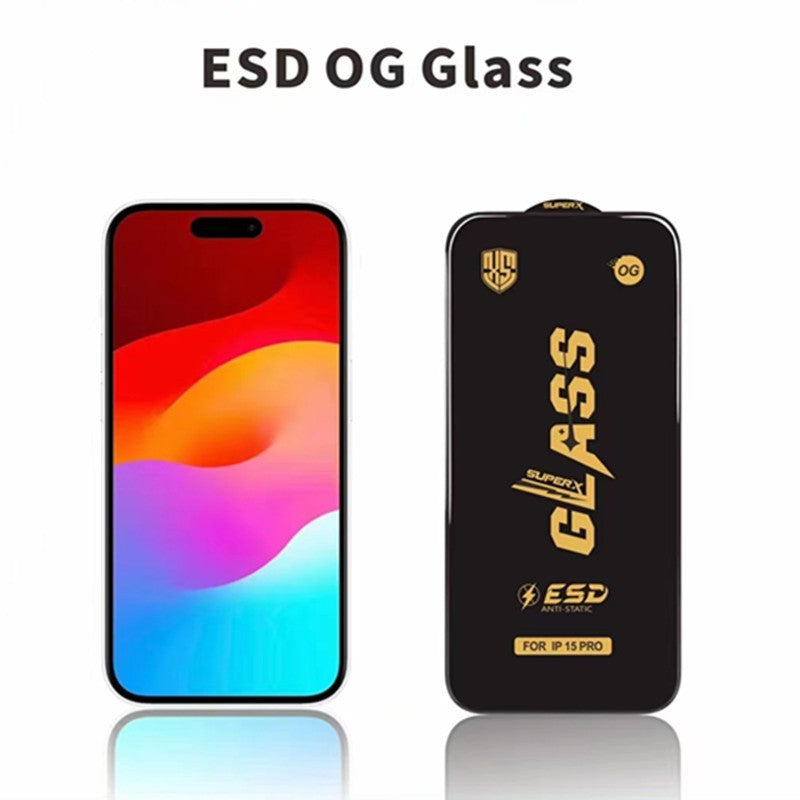 Folie Sticla Securizata, Flippy, compatibila cu Apple iPhone 16, Sticla ESD, Super HD Glass, Anti-static, Margini Negre, Transparent-0