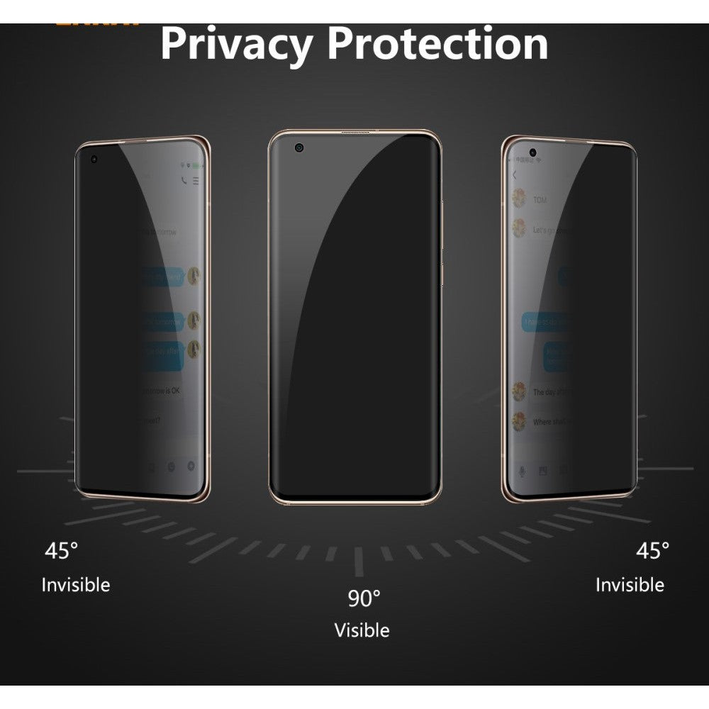 Folie Sticla securizata Flippy® compatibila cu Hawei Nova 9 Full Glue Privacy Negru-4