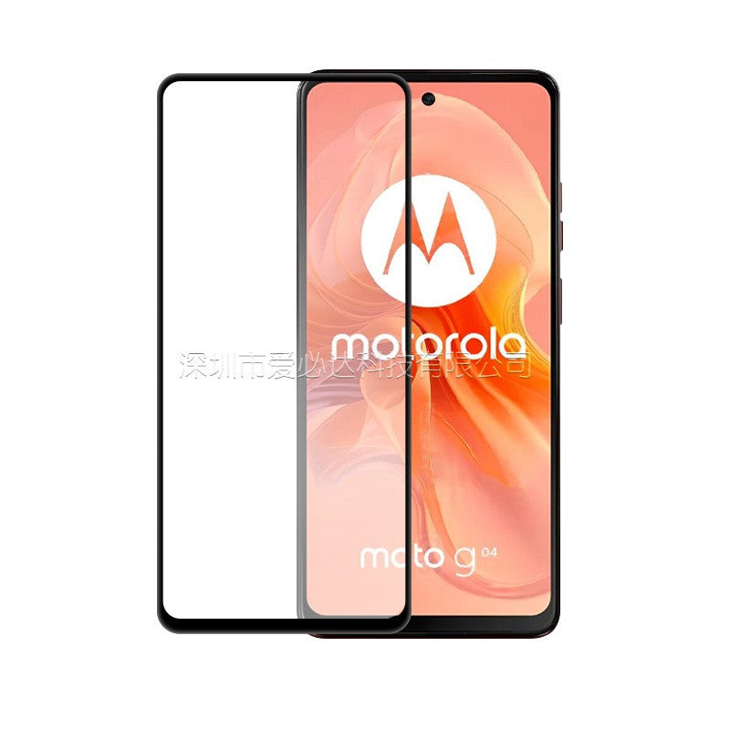 Folie Sticla Securizata, Flippy, Compatibila cu Motorola Moto g14, Full Glue, Margini Negre, Transparent-0