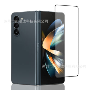 Folie Sticla Securizata, Flippy, Compatibila cu Samsung Galaxy Z Fold 5, Full Glue, Margini Negre, Transparent-0