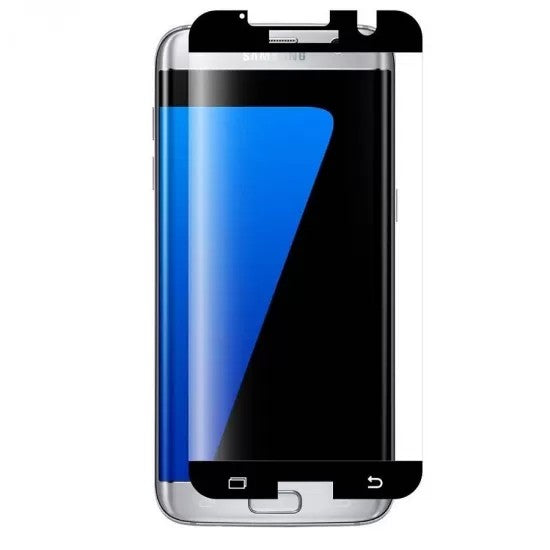 Folie Sticla Securizata pentru Samsung Galaxy S7, Full Face V2, Transparenta HD, lipici pe margine, 9H, Negru-1