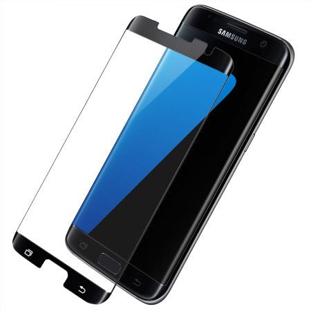 Folie Sticla Securizata pentru Samsung Galaxy S7, Full Face V2, Transparenta HD, lipici pe margine, 9H, Negru-0