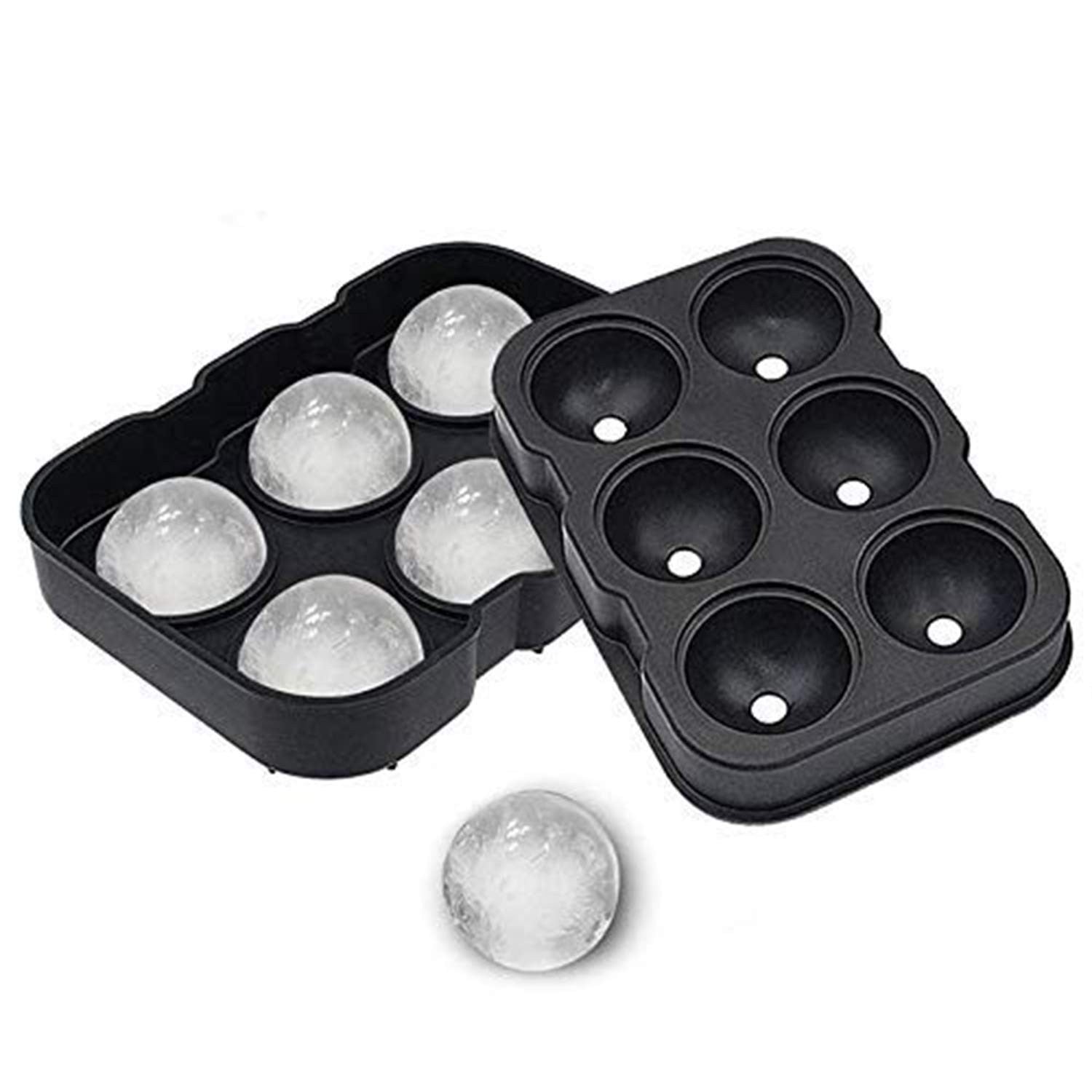 Forma pentru Gheata, Flippy, 6 Forme Sferice, din Silicon, 17 x 12 x 6 cm, Negru-0