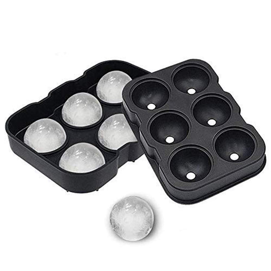 Forma pentru Gheata, Flippy, 6 Forme Sferice, din Silicon, 17 x 12 x 6 cm, Negru-0