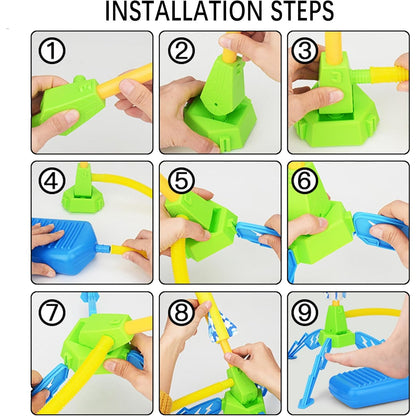 Jucarie pentru Copii, Flippy, Lansator de Rachete cu Piciorul, un Singur Lansator, 3 Rachete cu Lumini, 40.5 cm Inaltime, Multicolor-5